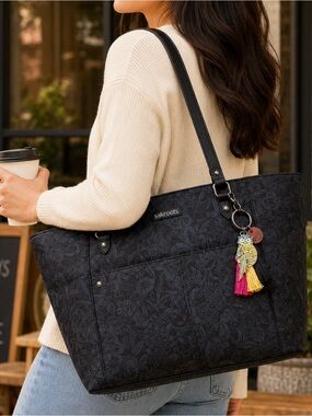 NWT Sakroots Metro Tote Black Spirit Desert Bag